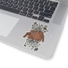 Load image into Gallery viewer, One More Chapter Floral Book Hands Sticker
