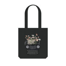 Load image into Gallery viewer, Floral Typewriter Tote Bag
