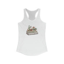 Load image into Gallery viewer, Flowers on Top of Books Racerback Tank
