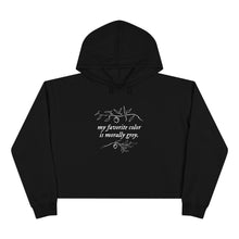 Load image into Gallery viewer, Morally Grey Crop Hoodie
