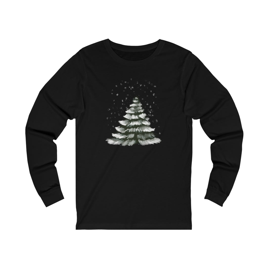 Snowy Christmas Tree | Christmas | Long Sleeve Tee