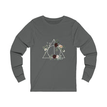 Load image into Gallery viewer, Floral Deathly Hollows Long Sleeve Tee

