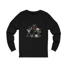 Load image into Gallery viewer, Floral Deathly Hollows Long Sleeve Tee
