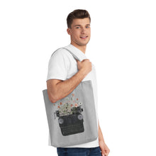 Load image into Gallery viewer, Floral Typewriter Tote Bag

