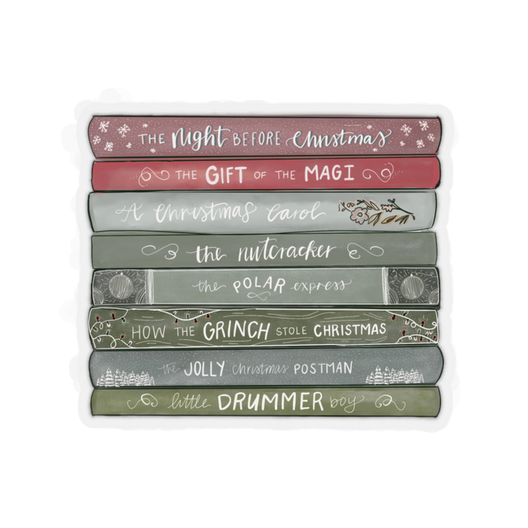 Christmas Book stack Sticker