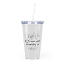 Load image into Gallery viewer, Morally Grey | Plastic Tumbler with Straw
