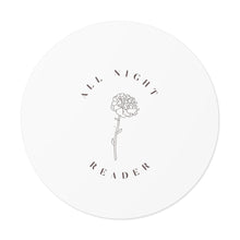 Load image into Gallery viewer, All Night Reader | Round Vinyl Sticker
