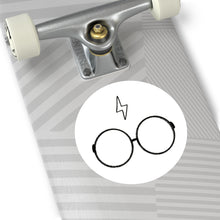 Load image into Gallery viewer, Harry Potter Glasses and Lightning Bolt Round Vinyl Stickers
