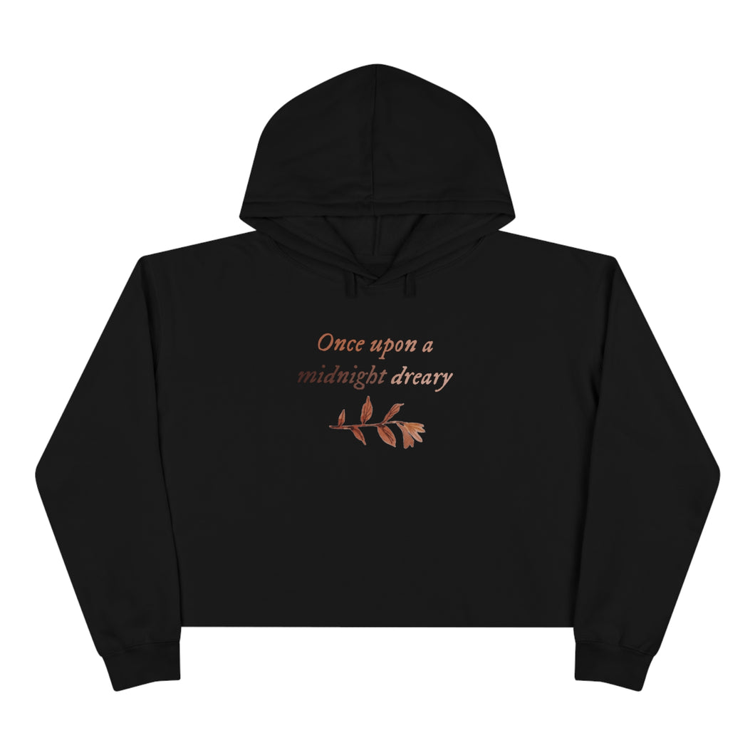 Once Upon a Midnight Dreary Crop Hoodie