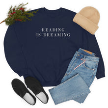 Load image into Gallery viewer, Reading is Dreaming Crewneck
