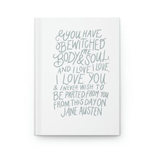 Load image into Gallery viewer, Jane Austen Body and Soul Quote Hardcover Journal

