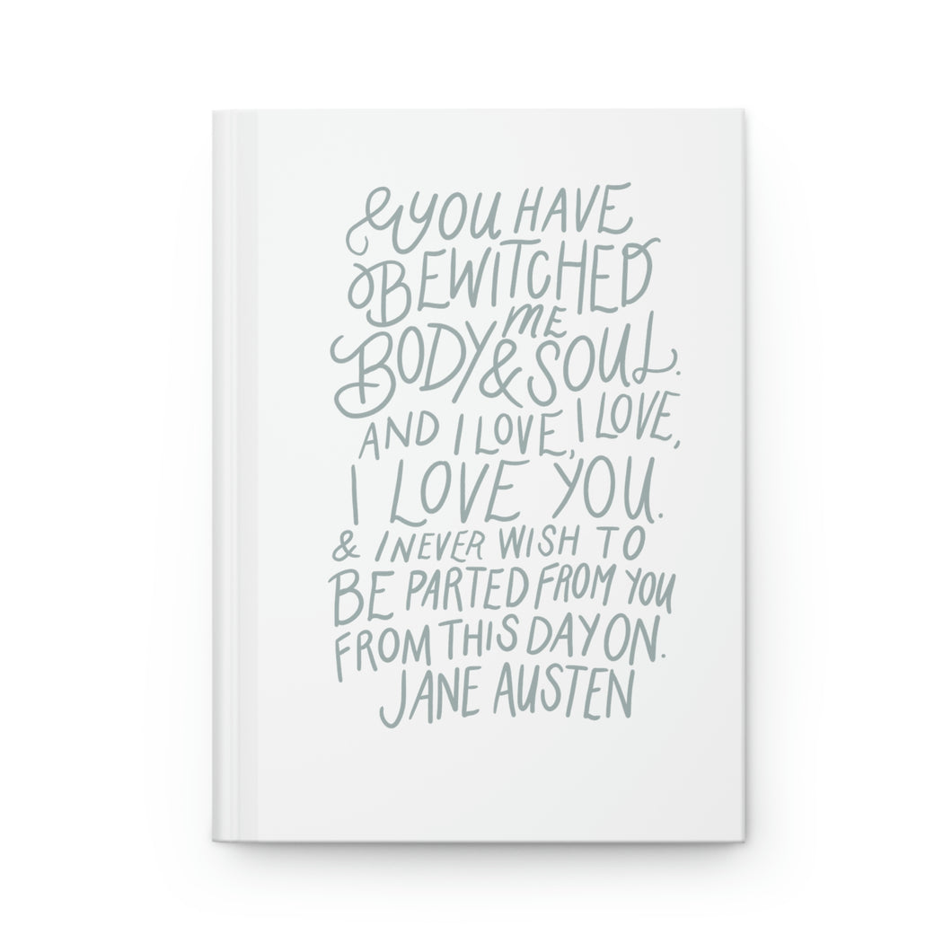 Jane Austen Body and Soul Quote Hardcover Journal