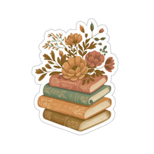 Load image into Gallery viewer, Austin Floral Book Stack Kiss-Cut Stickers
